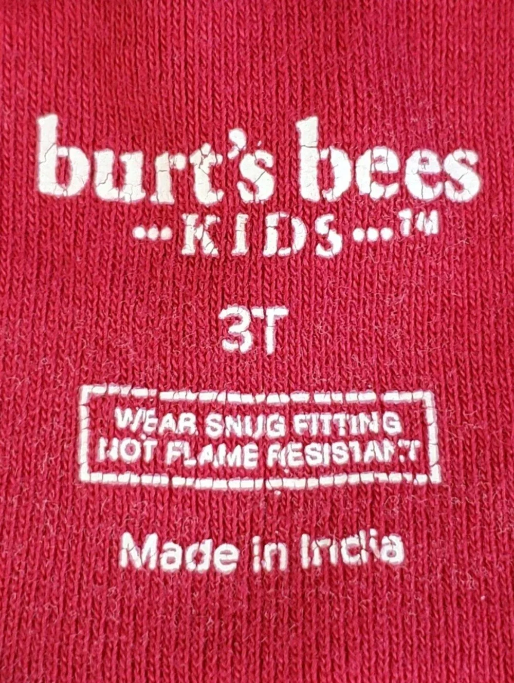 Burts Bees Kids Christmas Holiday Reindeer Pajamas 2-Piece - Size 3T - GUC